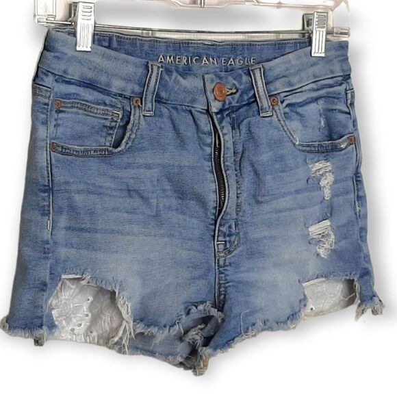 American Eagle Super Stretch Curvy Hi Rise Shortie sz 6 - Picture 2 of 8